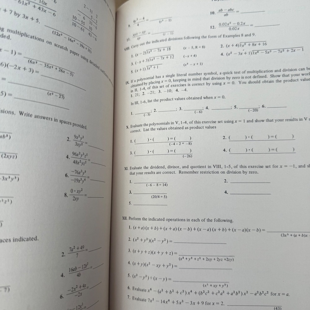 Basic Mathematics Review Textbook Arithmetic Algebra Workbook Third Ed - Picture 6 of 9